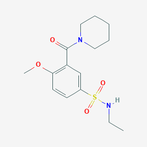 molecular formula C15H22N2O4S B5600348 N-ethyl-4-methoxy-3-(1-piperidinylcarbonyl)benzenesulfonamide 