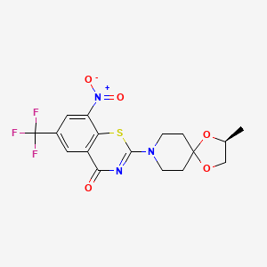 (S)-2-(2-methyl-1,4-dioxa-8-azaspiro[4.5]decan-8-yl)-8-nitro-6-(trifluoromethyl)-4H-benzo[e][1,3]thiazin-4-one