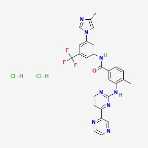 molecular formula C27H22ClF3N8O B560041 Radotinib dihydrochloride CAS No. 926037-85-6