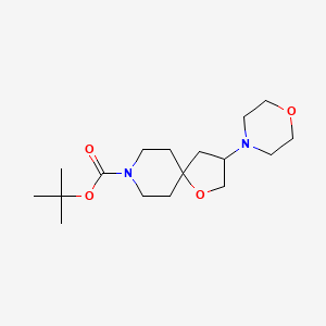 molecular formula C17H30N2O4 B5600434 tert-butyl 3-(4-morpholinyl)-1-oxa-8-azaspiro[4.5]decane-8-carboxylate 