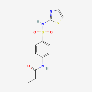 molecular formula C12H13N3O3S2 B5600472 N-{4-[(1,3-THIAZOL-2-YL)SULFAMOYL]PHENYL}PROPANAMIDE 