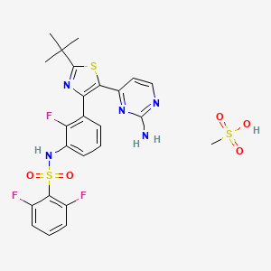 molecular formula C24H24F3N5O5S3 B560050 Dabrafenib Mesylate CAS No. 1195768-06-9