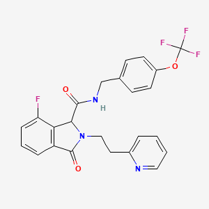 molecular formula C24H19F4N3O3 B560052 Sodium Channel inhibitor 1 CAS No. 1198117-23-5
