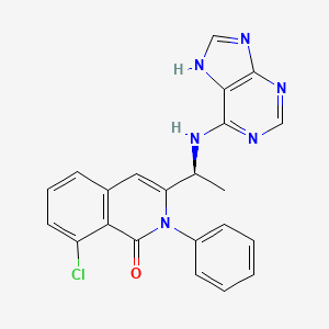 molecular formula C22H17ClN6O B560053 Duvelisib CAS No. 1201438-56-3