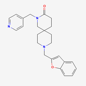 molecular formula C24H27N3O2 B5600655 9-(1-benzofuran-2-ylmethyl)-2-(pyridin-4-ylmethyl)-2,9-diazaspiro[5.5]undecan-3-one 