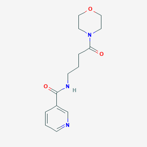 molecular formula C14H19N3O3 B5600673 N-[4-(4-morpholinyl)-4-oxobutyl]nicotinamide 
