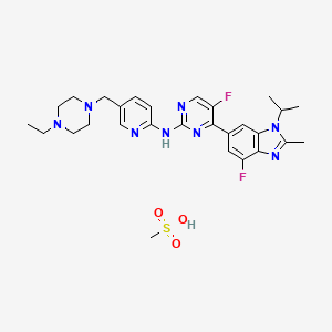 molecular formula C28H36F2N8O3S B560073 Abemaciclib Mesylate CAS No. 1231930-82-7