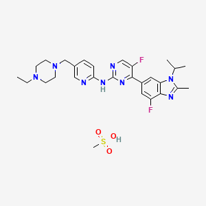 molecular formula C₂₇H₃₂F₂N₈.CH₄O₃S B560073 Abemaciclib mesylate CAS No. 1231930-82-7