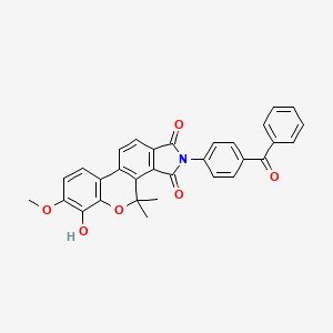 molecular formula C31H23NO6 B560074 安普奇酮 CAS No. 1233082-79-5