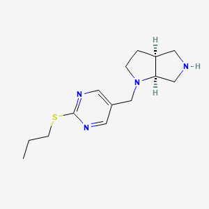 molecular formula C14H22N4S B5600745 rel-(3aS,6aS)-1-{[2-(propylthio)-5-pyrimidinyl]methyl}octahydropyrrolo[3,4-b]pyrrole dihydrochloride 
