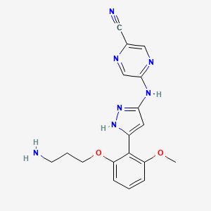 molecular formula C18H19N7O2 B560075 Prexasertib CAS No. 1234015-52-1
