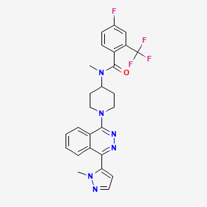 molecular formula C₂₆H₂₄F₄N₆O B560078 Taladegib CAS No. 1258861-20-9