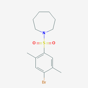 molecular formula C14H20BrNO2S B5600843 1-(4-Bromo-2,5-dimethylbenzenesulfonyl)azepane 