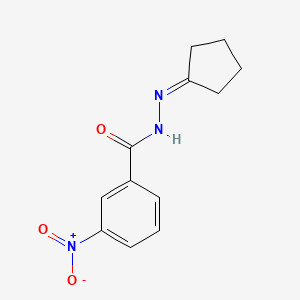 molecular formula C12H13N3O3 B5600895 N-(cyclopentylideneamino)-3-nitrobenzamide 