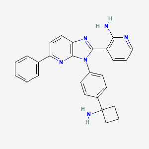 molecular formula C₂₇H₂₄N₆ B560090 Miransertib CAS No. 1313881-70-7