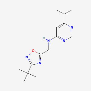 molecular formula C14H21N5O B5601115 N-[(3-tert-butyl-1,2,4-oxadiazol-5-yl)methyl]-6-isopropylpyrimidin-4-amine 