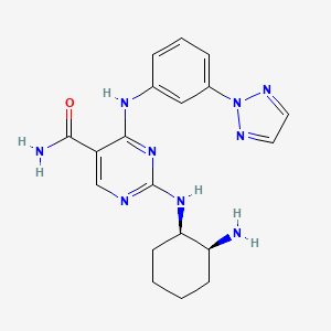2-[[(1R,2S)-2-aminocyclohexyl]amino]-4-[3-(triazol-2-yl)anilino]pyrimidine-5-carboxamide