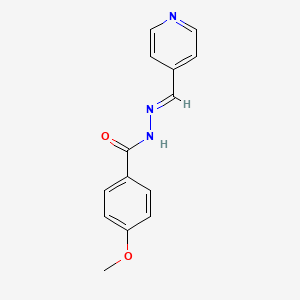 molecular formula C14H13N3O2 B5601161 4-methoxy-N'-(4-pyridinylmethylene)benzohydrazide 