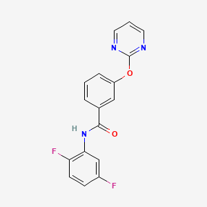 molecular formula C17H11F2N3O2 B5601176 N-(2,5-difluorophenyl)-3-(2-pyrimidinyloxy)benzamide 