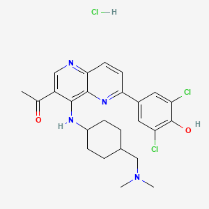 molecular formula C25H29Cl3N4O2 B560139 OTSSP167 hydrochloride CAS No. 1431698-10-0