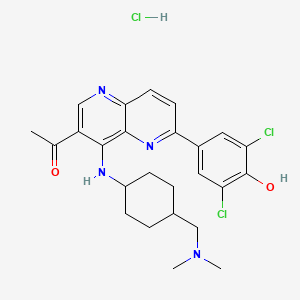 molecular formula C25H29Cl3N4O2 B560139 OTS-167 monohydrochloride CAS No. 1431698-10-0