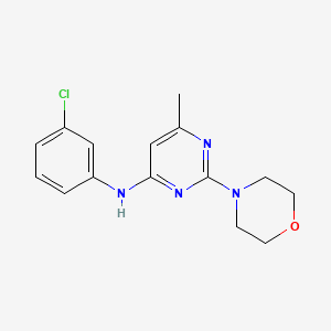 molecular formula C15H17ClN4O B5601418 N-(3-chlorophenyl)-6-methyl-2-(4-morpholinyl)-4-pyrimidinamine 