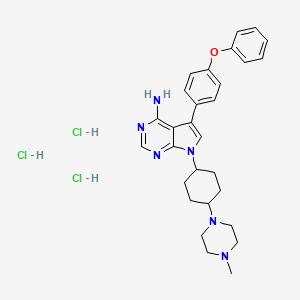 molecular formula C29H37Cl3N6O B560143 A 419259 trihydrochloride CAS No. 1435934-25-0