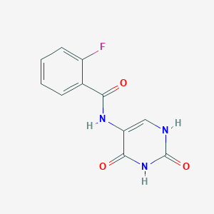 molecular formula C11H8FN3O3 B5601437 N-(2,4-dioxo-1,2,3,4-tetrahydropyrimidin-5-yl)-2-fluorobenzamide CAS No. 424799-26-8
