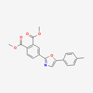 molecular formula C20H17NO5 B5601440 dimethyl 4-[5-(4-methylphenyl)-1,3-oxazol-2-yl]phthalate 