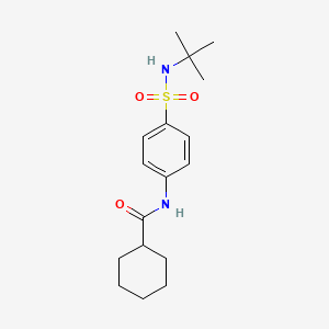 molecular formula C17H26N2O3S B5601465 N-[4-(tert-butylsulfamoyl)phenyl]cyclohexanecarboxamide 