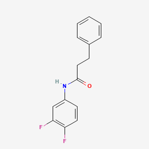 molecular formula C15H13F2NO B5601487 N-(3,4-difluorophenyl)-3-phenylpropanamide 