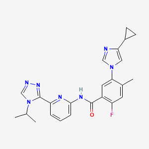 molecular formula C₂₄H₂₄FN₇O B560150 Selonsertib CAS No. 1448428-04-3