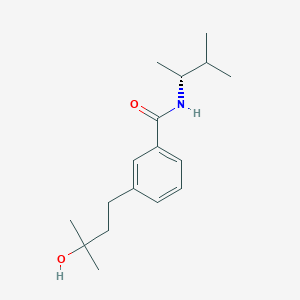 molecular formula C17H27NO2 B5601645 N-[(1R)-1,2-dimethylpropyl]-3-(3-hydroxy-3-methylbutyl)benzamide 