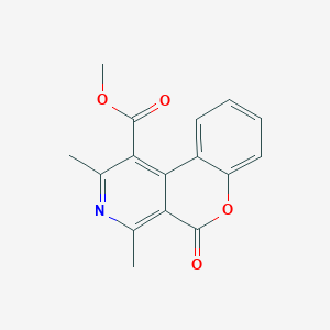 molecular formula C16H13NO4 B5601651 methyl 2,4-dimethyl-5-oxochromeno[3,4-c]pyridine-1-carboxylate 