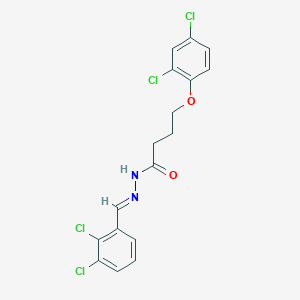 molecular formula C17H14Cl4N2O2 B5601667 N'-(2,3-dichlorobenzylidene)-4-(2,4-dichlorophenoxy)butanohydrazide 