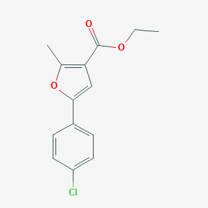 Ethyl 5-(4-chlorophenyl)-2-methyl-3-furoate