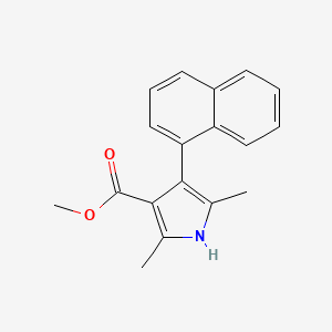molecular formula C18H17NO2 B5601714 methyl 2,5-dimethyl-4-(naphthalen-1-yl)-1H-pyrrole-3-carboxylate 