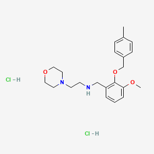 molecular formula C22H32Cl2N2O3 B5601828 N-[[3-methoxy-2-[(4-methylphenyl)methoxy]phenyl]methyl]-2-morpholin-4-ylethanamine;dihydrochloride 