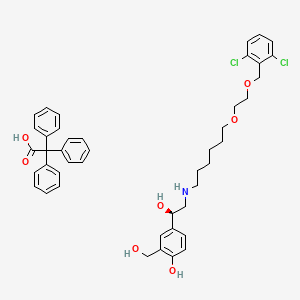 molecular formula C44H49Cl2NO7 B560188 Vilanterol Trifenatate CAS No. 503070-58-4