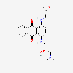 1-{[(2S)-3-(diethylamino)-2-hydroxypropyl]amino}-4-({[(2S)-oxiran-2-yl]methyl}amino)anthracene-9,10-dione