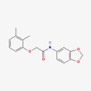molecular formula C17H17NO4 B5601937 N-(1,3-benzodioxol-5-yl)-2-(2,3-dimethylphenoxy)acetamide 