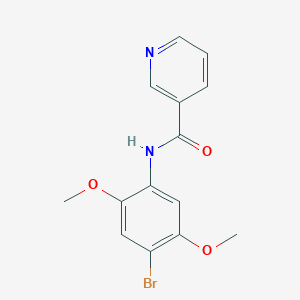 molecular formula C14H13BrN2O3 B5601945 N-(4-bromo-2,5-dimethoxyphenyl)nicotinamide 