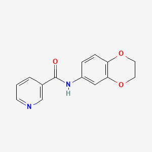 molecular formula C14H12N2O3 B5601961 N-(2,3-dihydro-1,4-benzodioxin-6-yl)pyridine-3-carboxamide 
