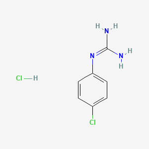molecular formula C7H9Cl2N3 B560199 4-Chlorophenylguanidine hydrochloride CAS No. 14279-91-5