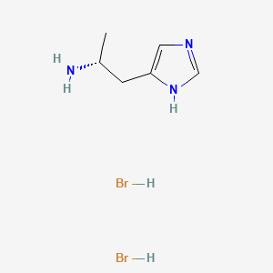 molecular formula C6H13Br2N3 B560201 (r)-(-)-alpha-Methylhistamine dihydrobromide CAS No. 868698-49-1