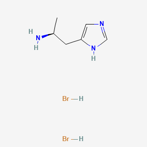 molecular formula C6H13Br2N3 B560202 (S)-1-(1H-Imidazol-4-yl)propan-2-amine dihydrobromide 