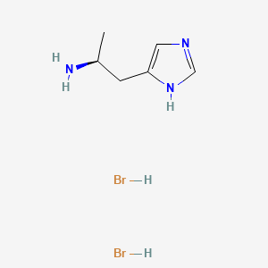 molecular formula C6H13Br2N3 B560202 (S)-1-(1H-Imidazol-4-yl)propan-2-amine dihydrobromide CAS No. 75614-93-6