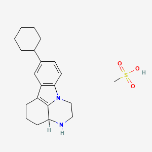 molecular formula C21H30N2O3S B560206 Tetrindole mesylate CAS No. 170964-68-8