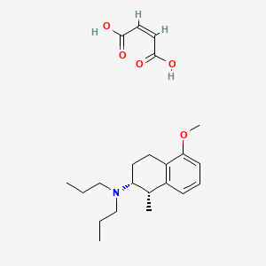 molecular formula C22H33NO5 B560209 (Z)-but-2-enedioic acid;(1S,2R)-5-methoxy-1-methyl-N,N-dipropyl-1,2,3,4-tetrahydronaphthalen-2-amine 