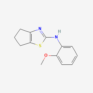 molecular formula C13H14N2OS B5602110 N-(2-methoxyphenyl)-5,6-dihydro-4H-cyclopenta[d][1,3]thiazol-2-amine 